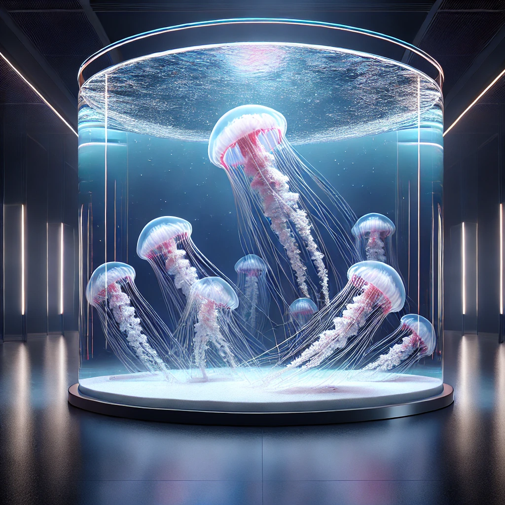 foto de medusas en el fondo del mar